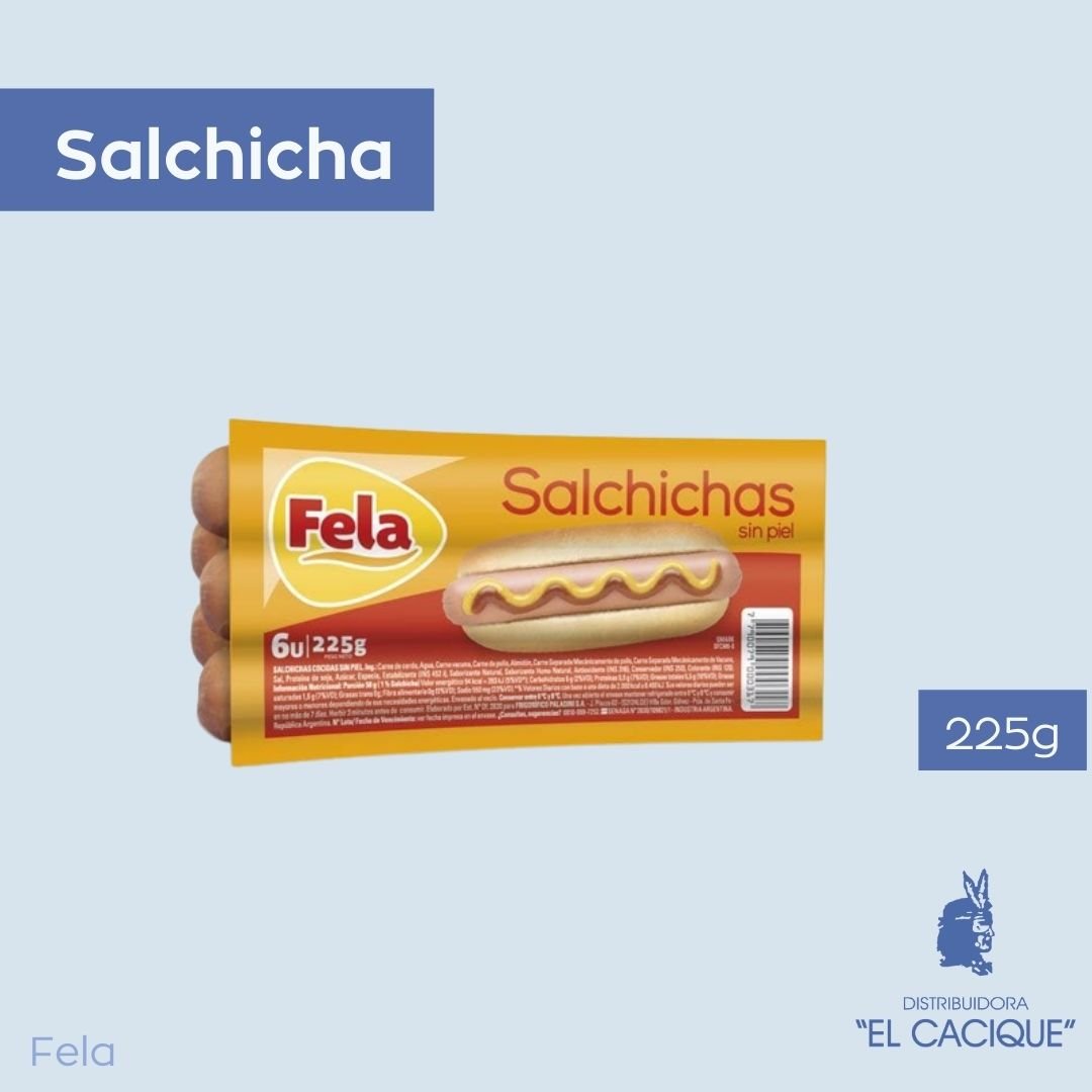SALCHICHA FELA x 225 Gr.x 6 Un.